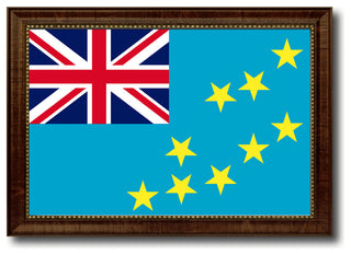 Tuvalu Country Flag Canvas Print, 15"x21"
