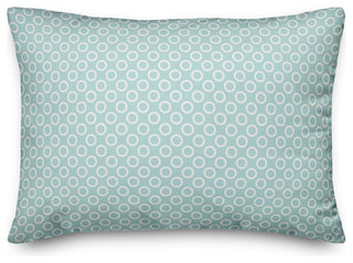 Circle Pattern in Blue Throw Pillow