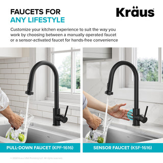 Bolden 2-Function Pull-Down 1-Handle Kitchen Faucet, Matte Black