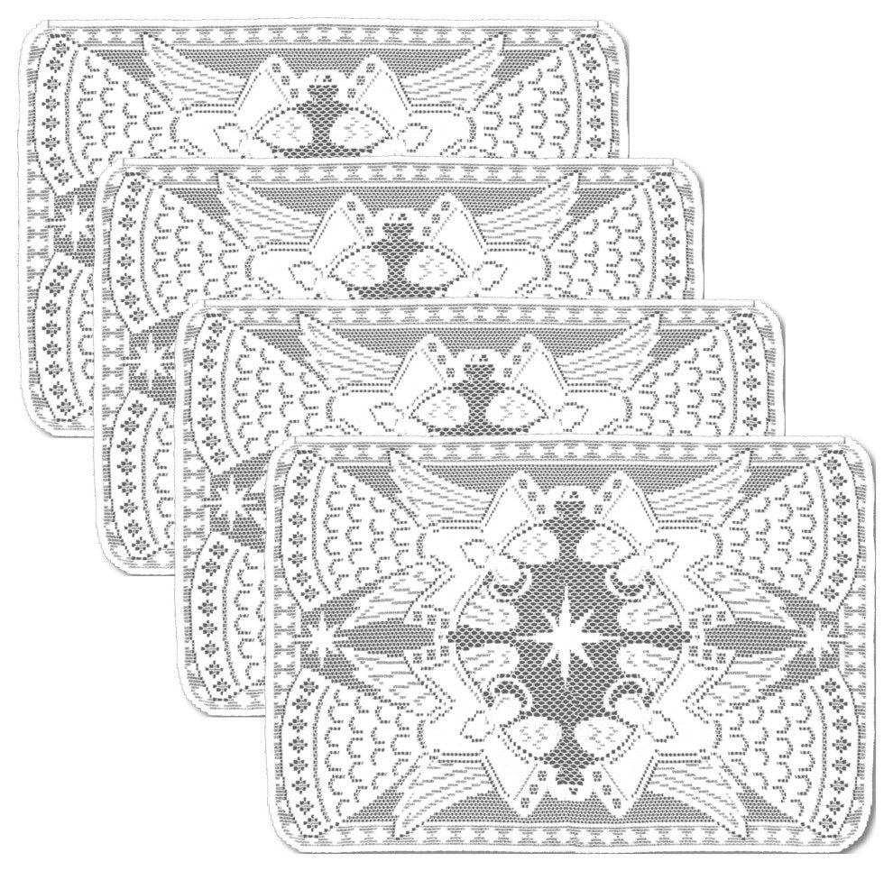 Glorious Angels 14" x 19" Placemats (Set of 4), White