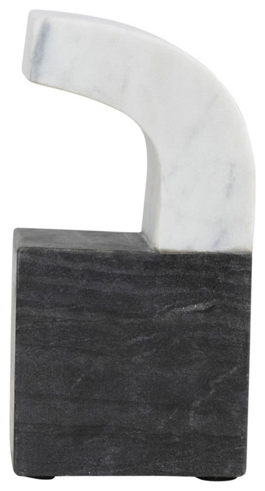 Two-Tone Marble Bookends, Set of 2