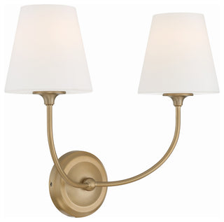 Libby Langdon for Crystorama Sylvan 2-Light Vibrant Gold Wall Mount