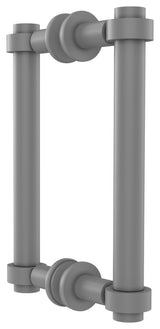 Contemporary 8" Back to Back Shower Door Pull, Matte Gray