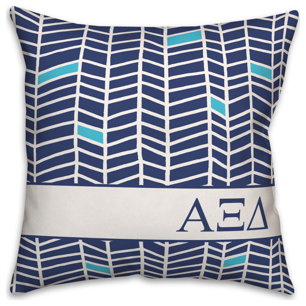 Alpha Xi Delta Chevron Pattern 18x18 Pillow