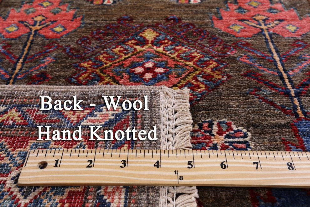 Runner Super Kazak Hand Knotted Wool Rug 2' 6" X 10' 8" Q7500
