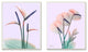 Neon Reeds Purple Green Flower Design 2-Piece Set, 10"x15"