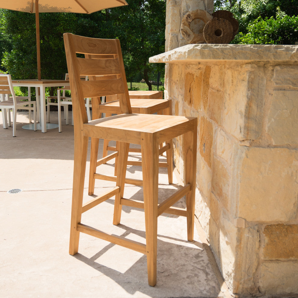 Catalina Teak Outdoor Bar Chair