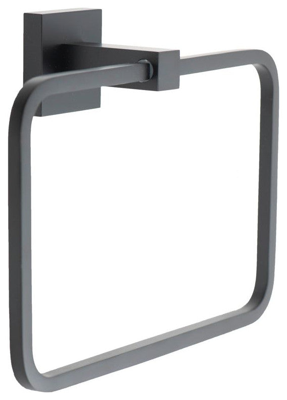 Italia TR6302 Trieste Matte Black Towel Ring