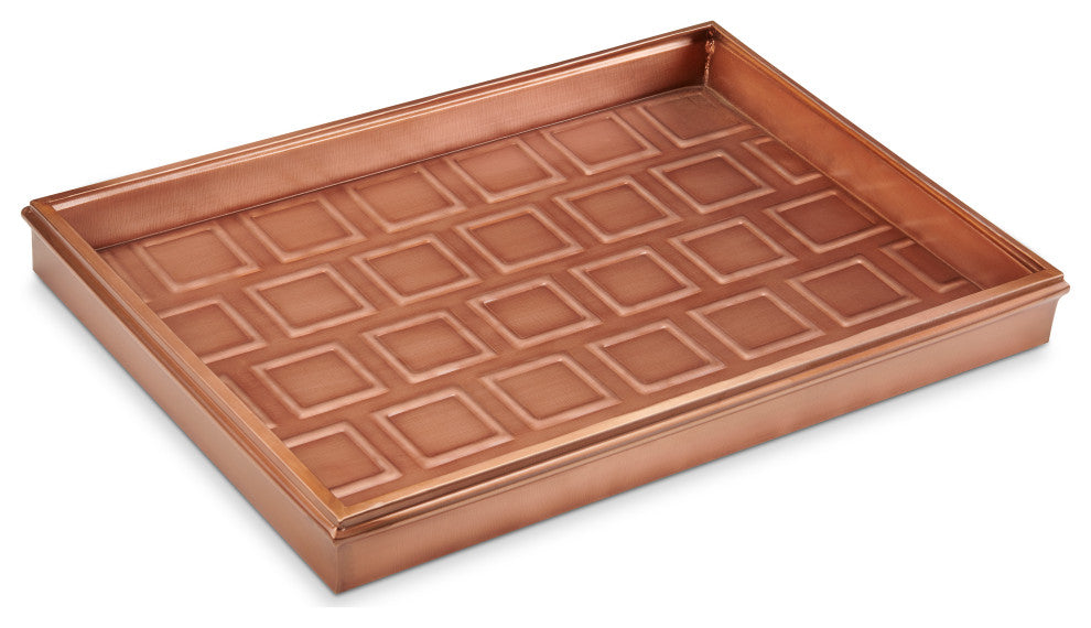 20" Squares Multi-Purpose Boot Tray, Copper Finish