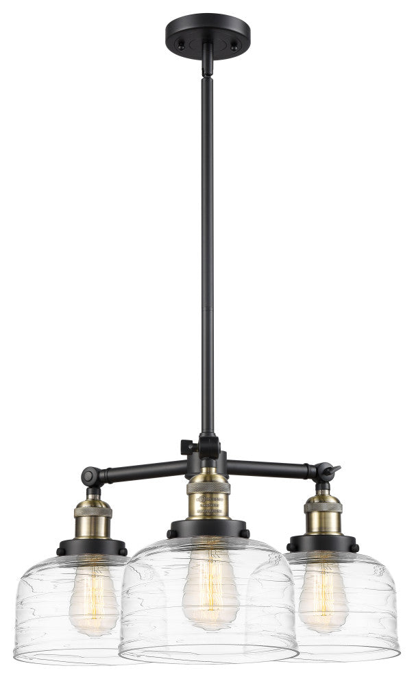 INNOVATIONS 207-BAB-G713 3-Light Chandelier Black Antique Brass