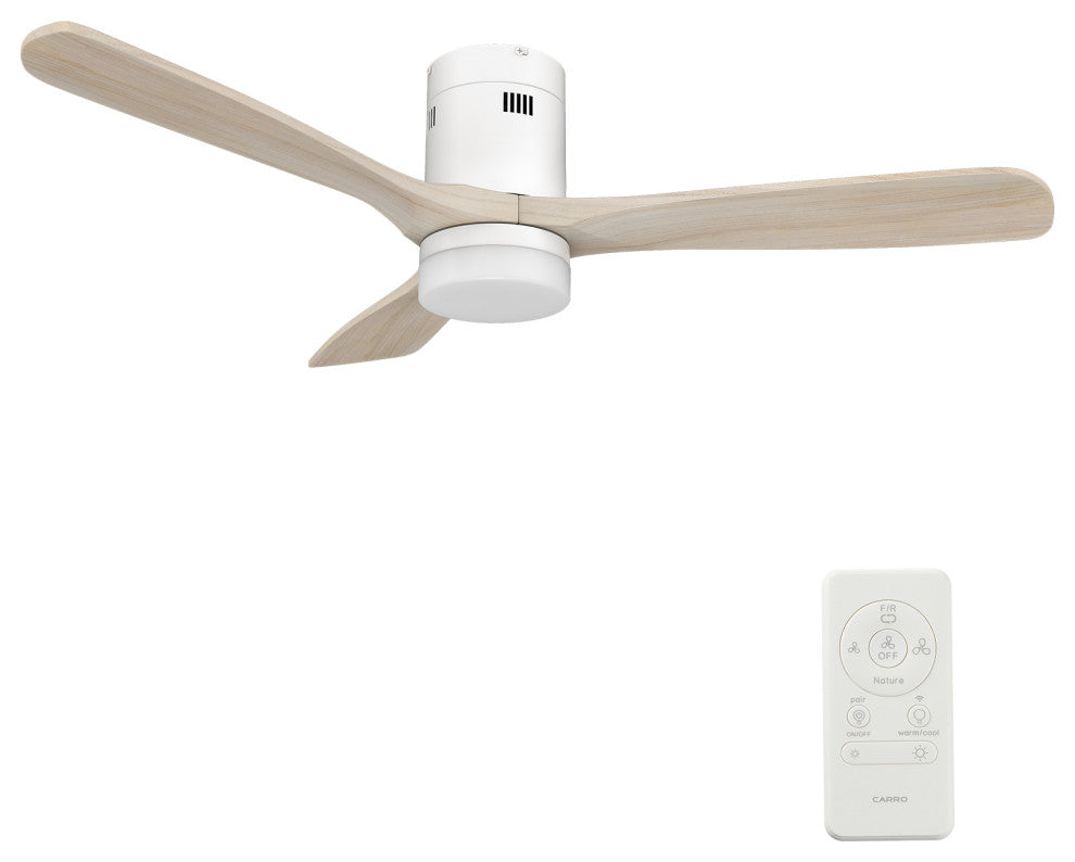52'' 3 Blade Smart Rustic Ceiling Fan With Dim Light and Remote Control