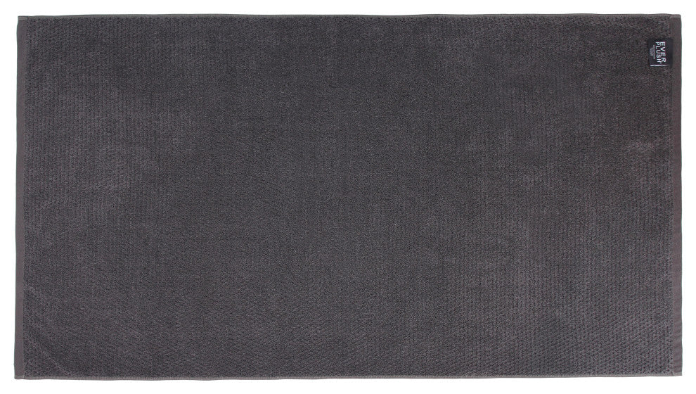 Everplush Diamond Jacquard Bath Towel, Charcoal