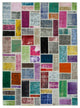 Rug N Carpet - Hand-Knotted Turkish 5' 8" x 7' 10" Unique Patchwork Area Rug