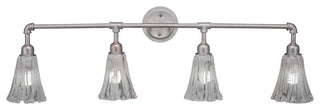 Vintage 4 Light Bath Bar, 5.5" Italian Ice Glass