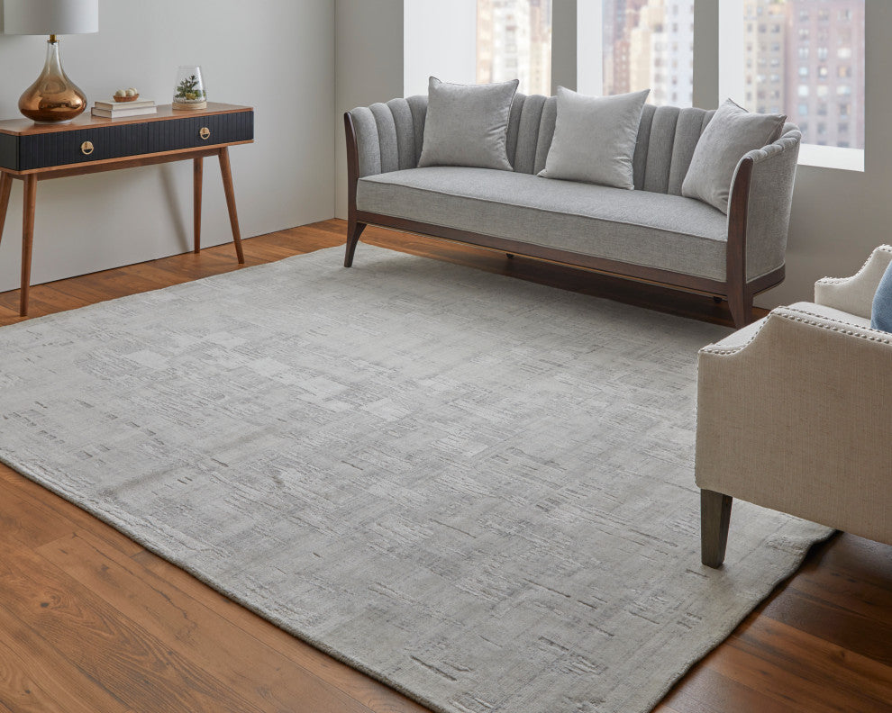 Kinton Modern Abstract, Ivory, 10'x14' Area Rug