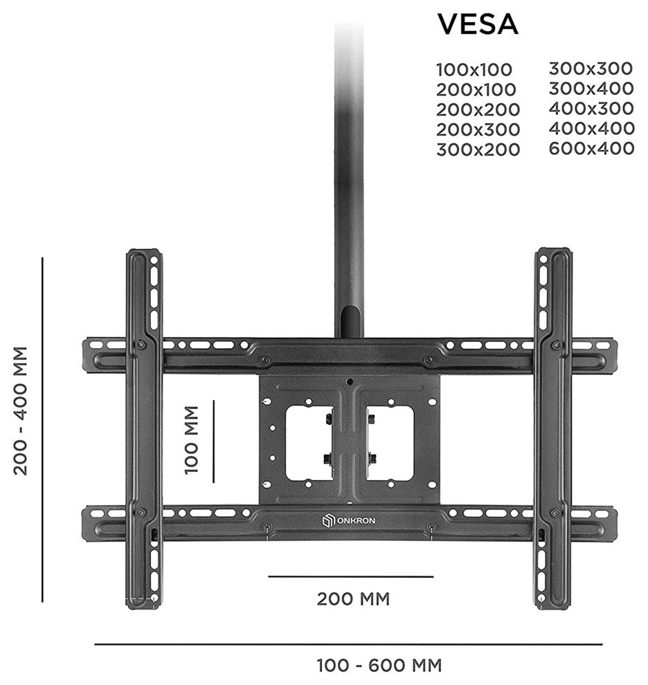 ONKRON Ceiling TV Mount Hanging TV Bracket for 32'' - 70'' TVs up to 150 lbs