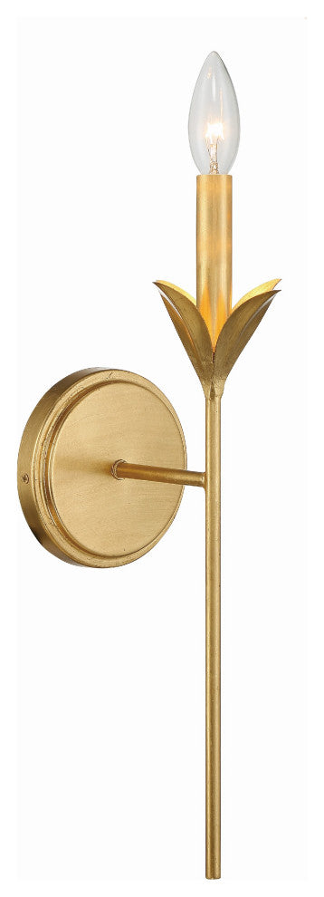 Broche 1-Light Antique Gold Wall Mount