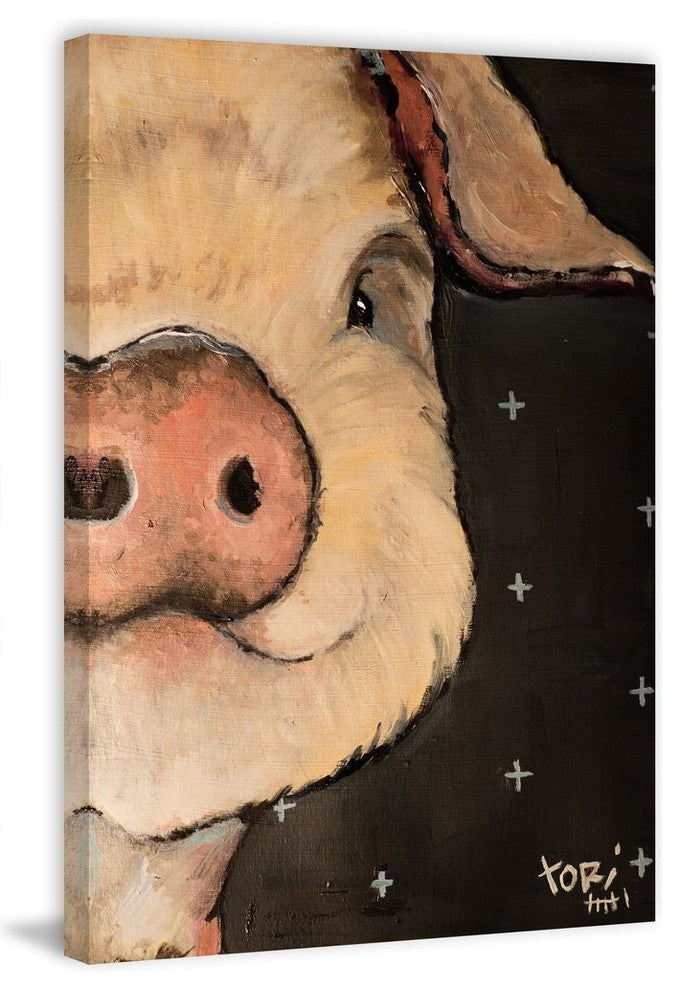 "Pigshot" Painting Print on Wrapped Canvas, 20"x30"