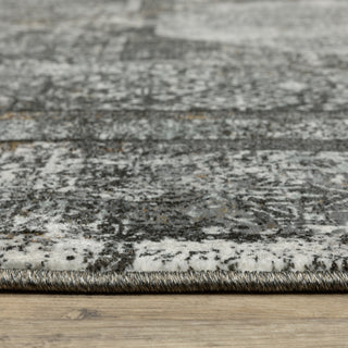 Galion Oriental Distressing Charcoal/Grey Indoor Area Rug, 2'3"x7'6"