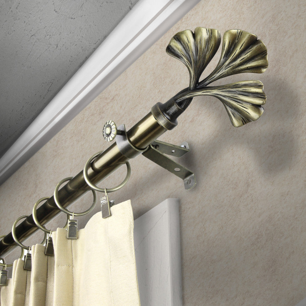 Florence 13/16 inch dia. Curtain Rod, Antique Brass, 66-120"