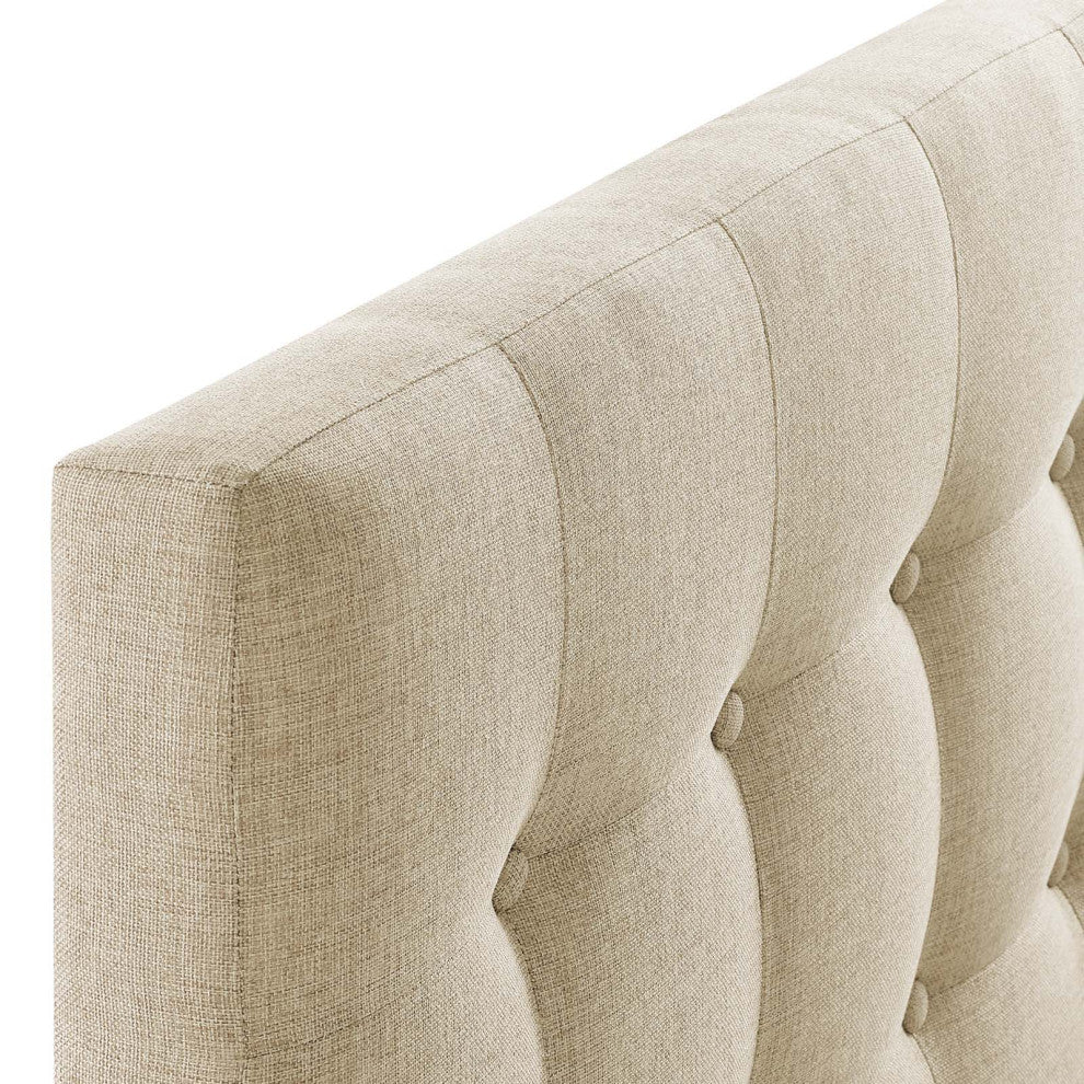 Modway Bedroom Emily Twin Fabric Headboard, Beige