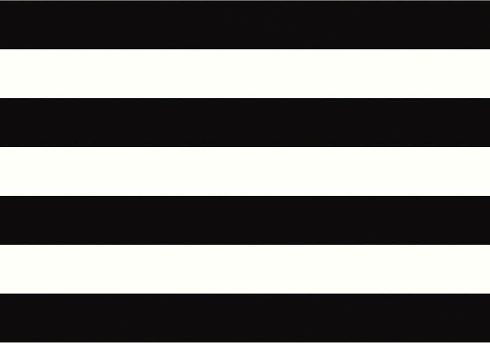 Black and White 2, Modern Crazy Stripes Circles Cream, Black Wallpaper Roll
