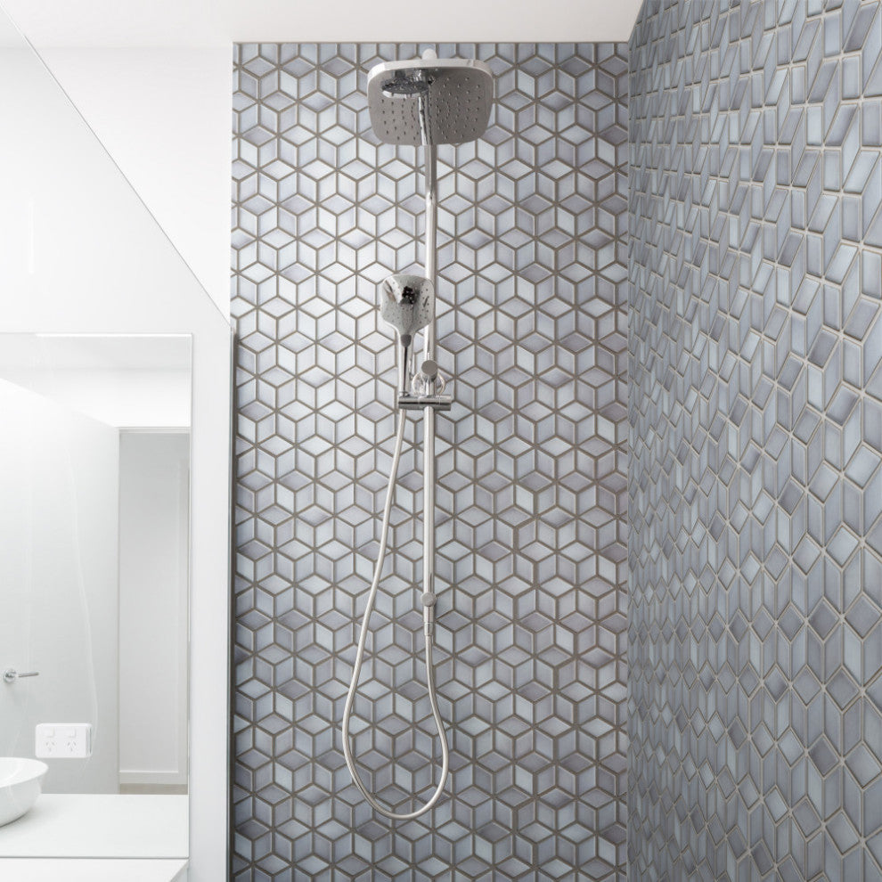 Hudson Rhombus Grey Eye Porcelain Floor and Wall Tile