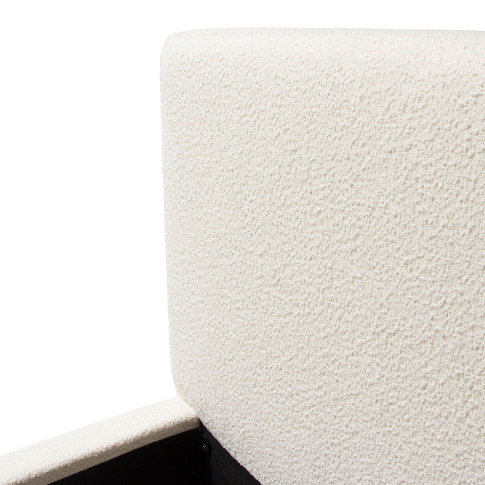 Cloud 43" Low Profile Eastern King Bed in Ivory Boucle Fabric by Diamond Sofa
