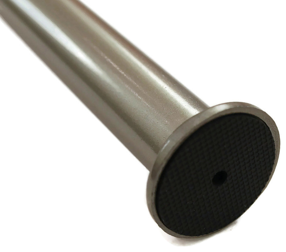 Pulire 1" Metal Tension Curtain Rod, Pewter, 42"-72"