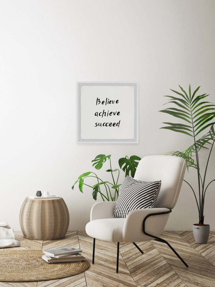 "Achieve and Succeed" Framed Painting Print, 18x18