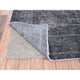 Slate Gray, Worn Wool, Hand Knotted, Vintage Persian Tabriz Rug, 6'6"x9'6"