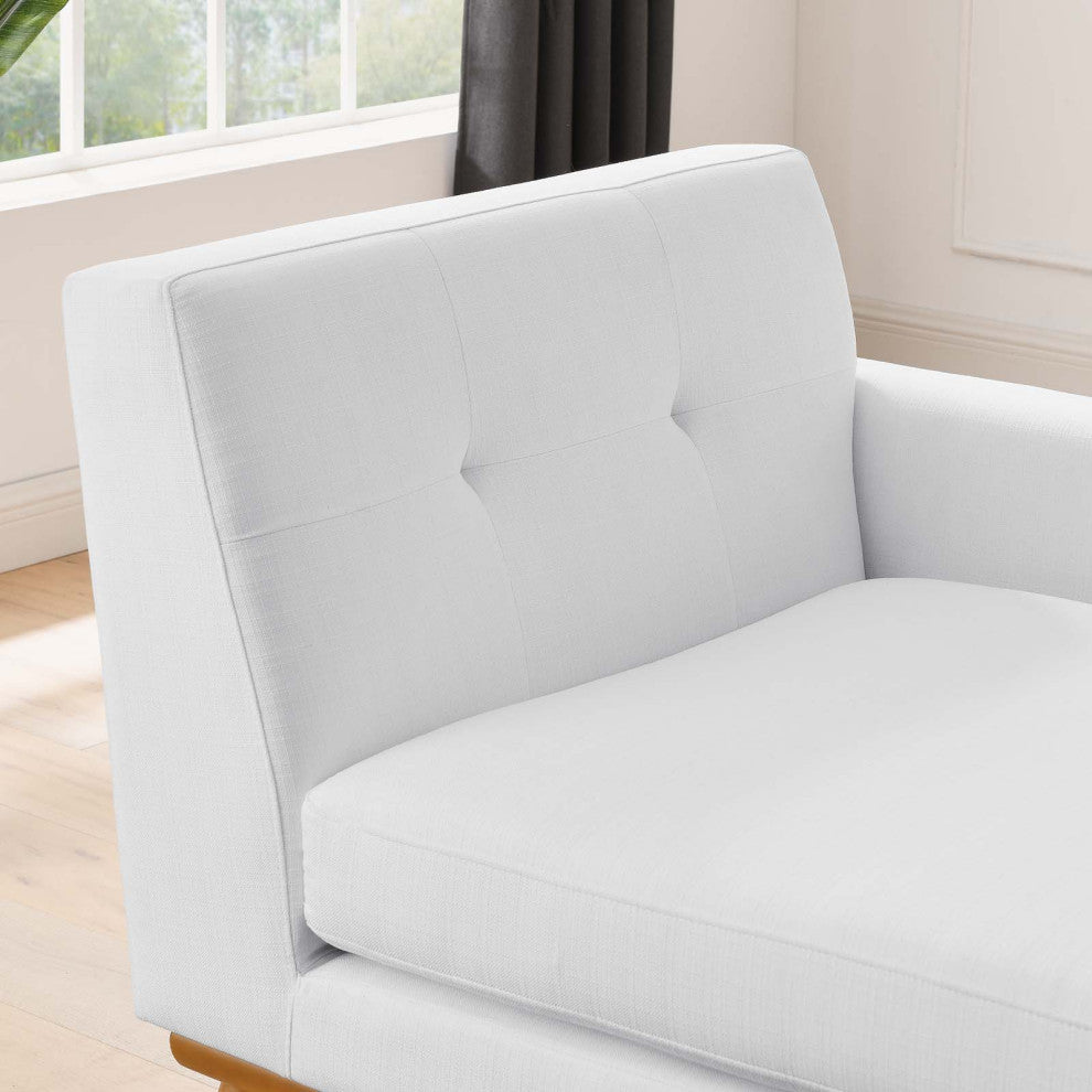 Accent Sofa Chaise Chair, Fabric, White, Modern, Living Lounge Hotel Hospitality