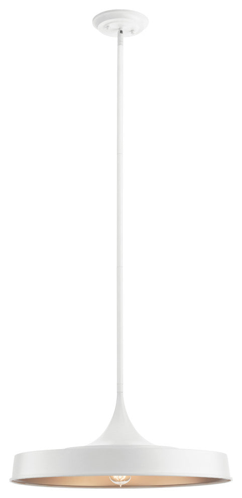 Kichler 52096WH One Light Pendant/Semi Flush Mount, White Finish