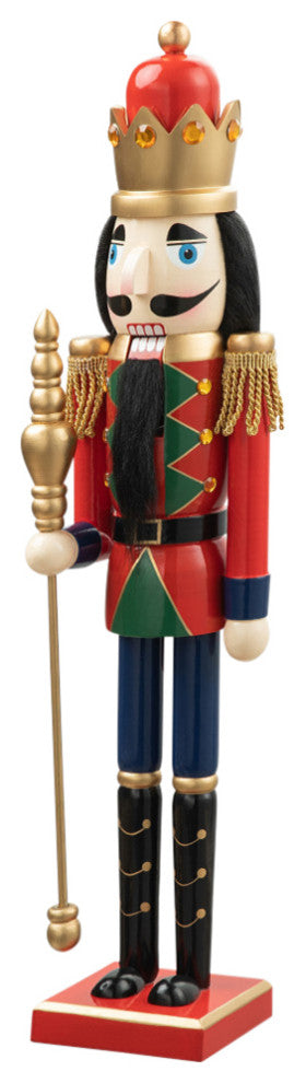 24"H Wooden Christmas King Nutcracker