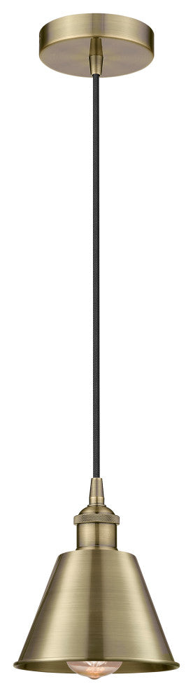 Innovations 616-1P-AB-M8-LED 1 Light 7" Mini Pendant, Antique Brass
