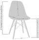 Paris Tower Dining Side Chair w/Wood Legs, Set of 2, Chocolate