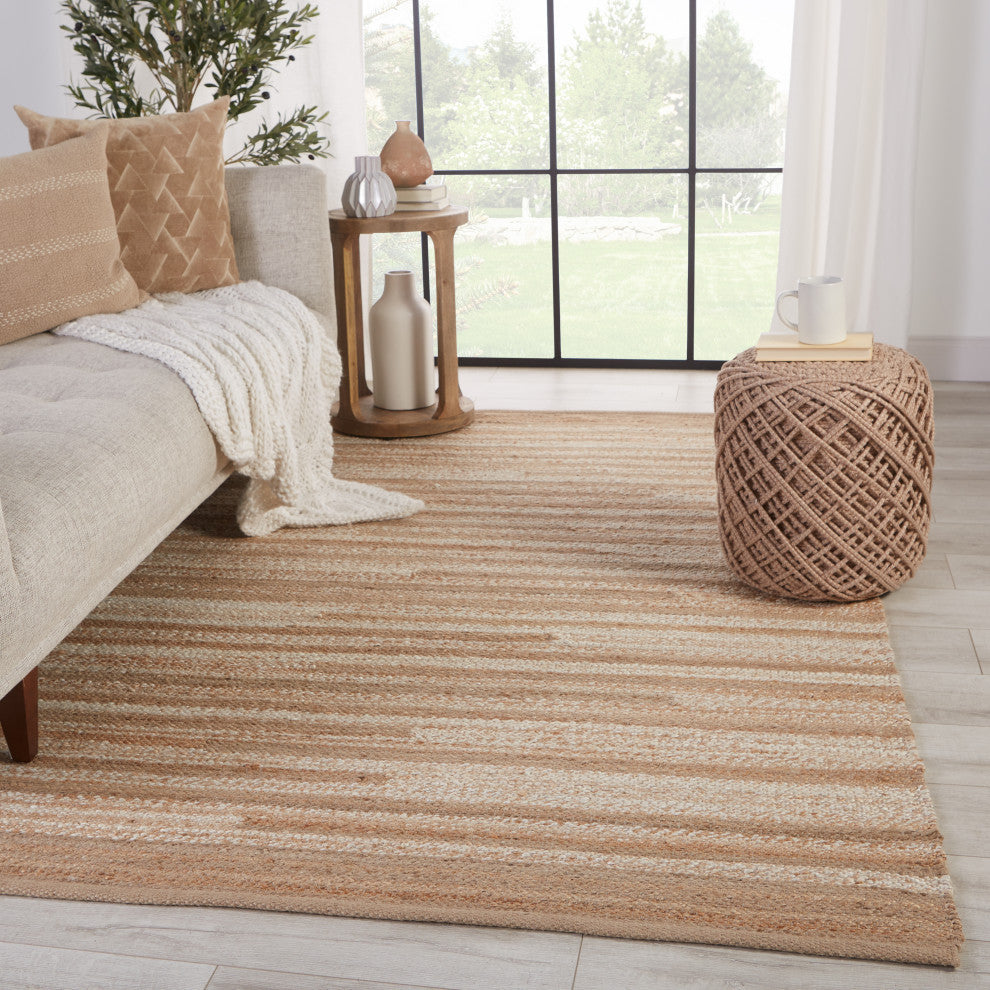 Jaipur Living Avena Natural Striped Beige/ Cream Area Rug, 2'x3'