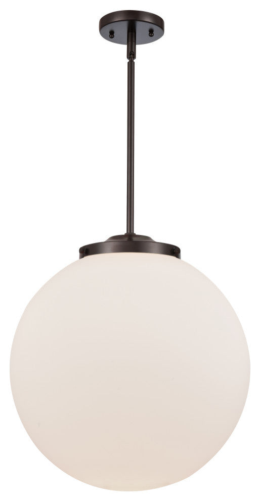 Beacon Pendant, Oil Rubbed Bronze, Matte White, Matte White
