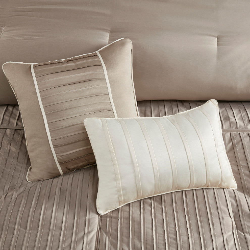 Madison Park Charmeuse 7-Piece Comforter Set, California King