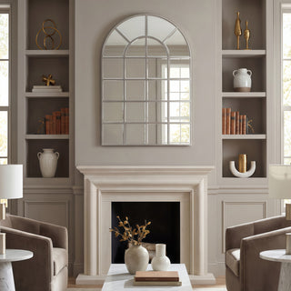 Beveled Arch Window Wall Mirror, 0.25" Beveled Edge, 44"x30" Bathroom Mirror