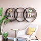 Bookcase Wall Shelf Rack, Steel Metal, Antique Copper, Lounge Lobby Hospitality