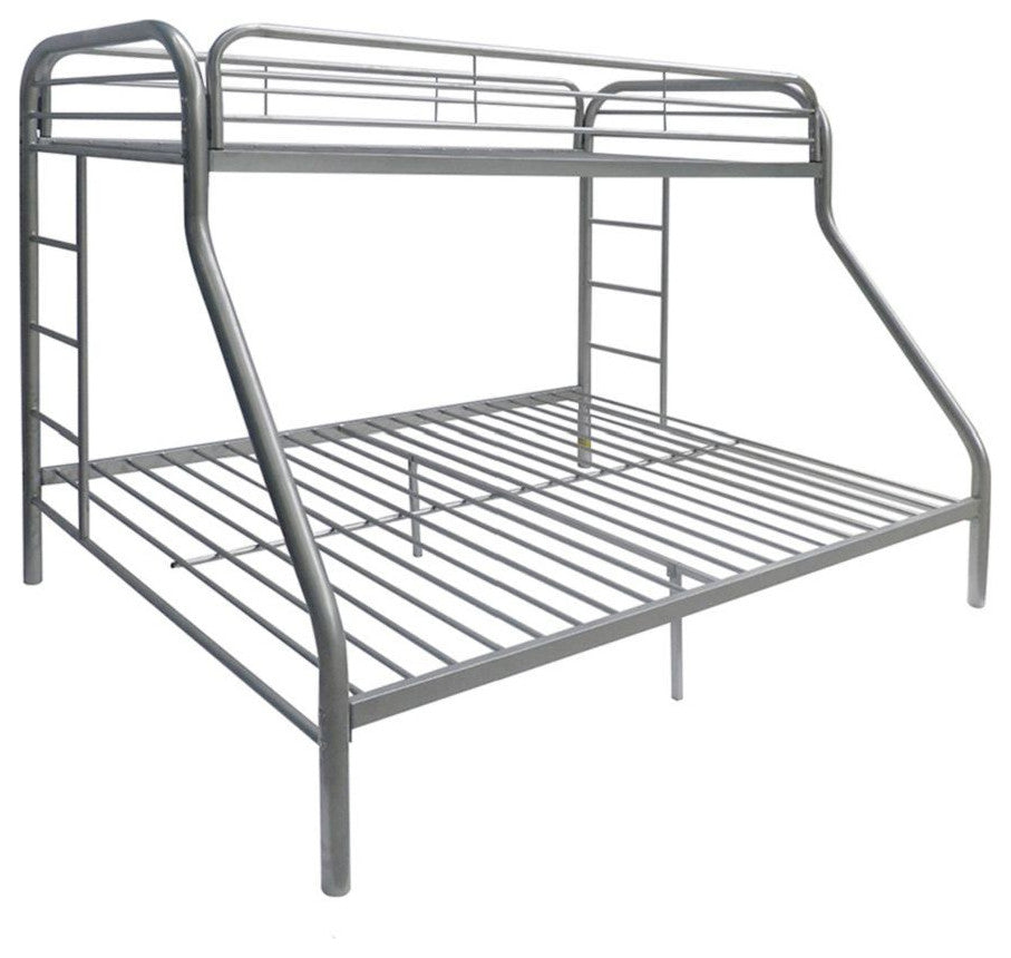 Silver Twin Over Full Size Bunk Bed