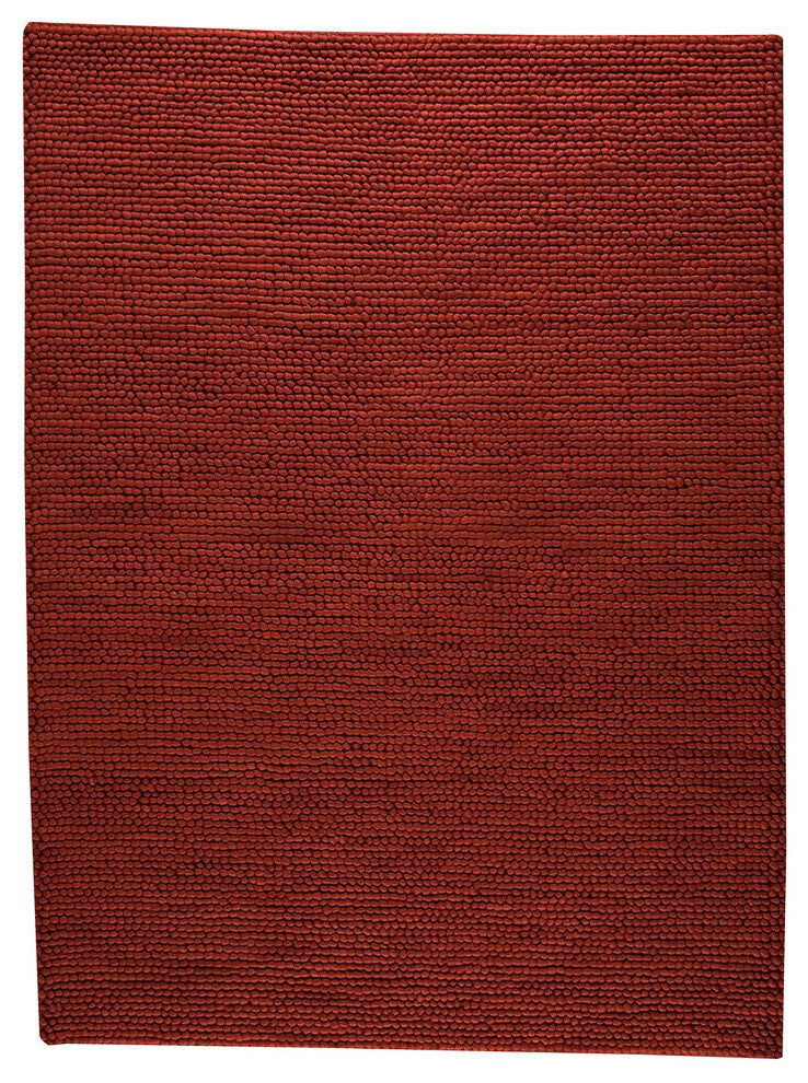 Hand Woven Red Wool Area Rug