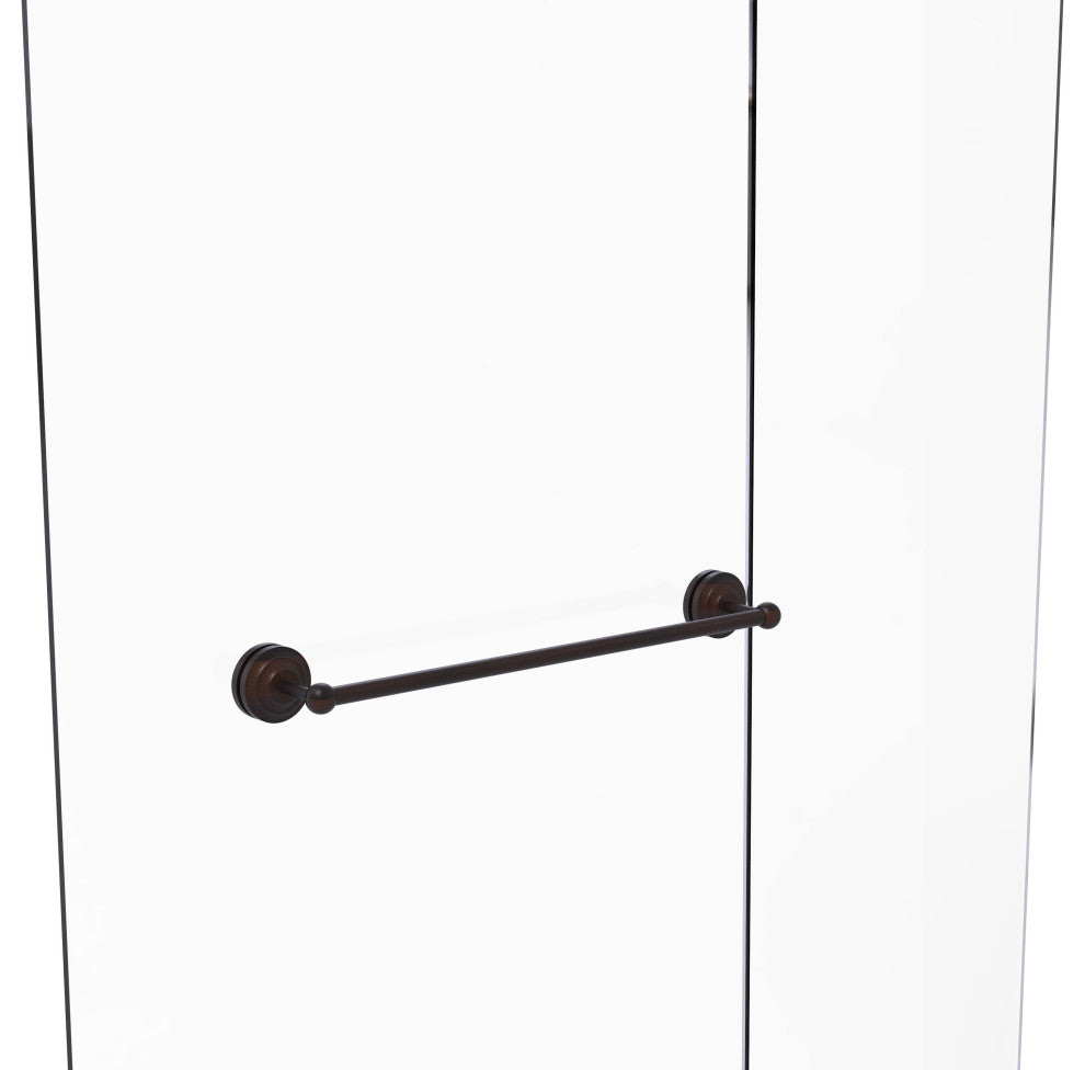 Que New 24" Shower Door Towel Bar, Venetian Bronze