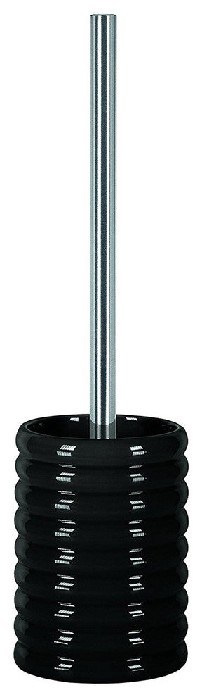 Modern Porcelain Bathroom Accessories, Lipsy, Black, Toilet Brush Holder