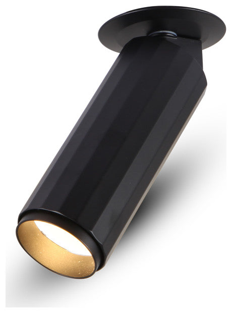 Integrated LED Adjustable Flush Mounted Spotlight Commercial Grade, Black