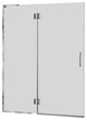 Unidoor-x 53" Shower Door, Chrome, Right-wall Bracket