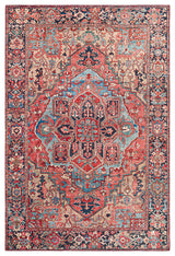 Iris IRS-2310 Traditional Red/Blue 6' Square Area Rug
