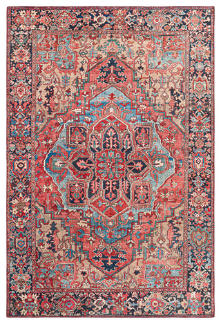 Iris IRS-2310 Traditional Red/Blue 6' Square Area Rug