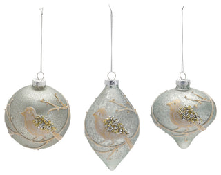 Beaded Glass Bird Ornament, 6-Piece Set